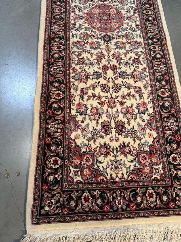 Fine Silk&Wool Tabriz Runner 2.6x12' - 3