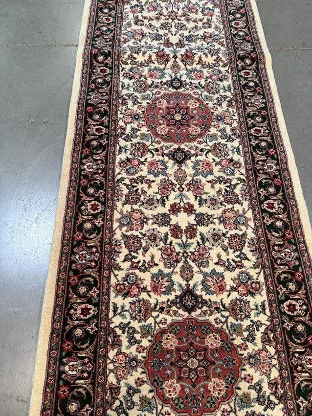 Fine Silk&Wool Tabriz Runner 2.6x12' - 6