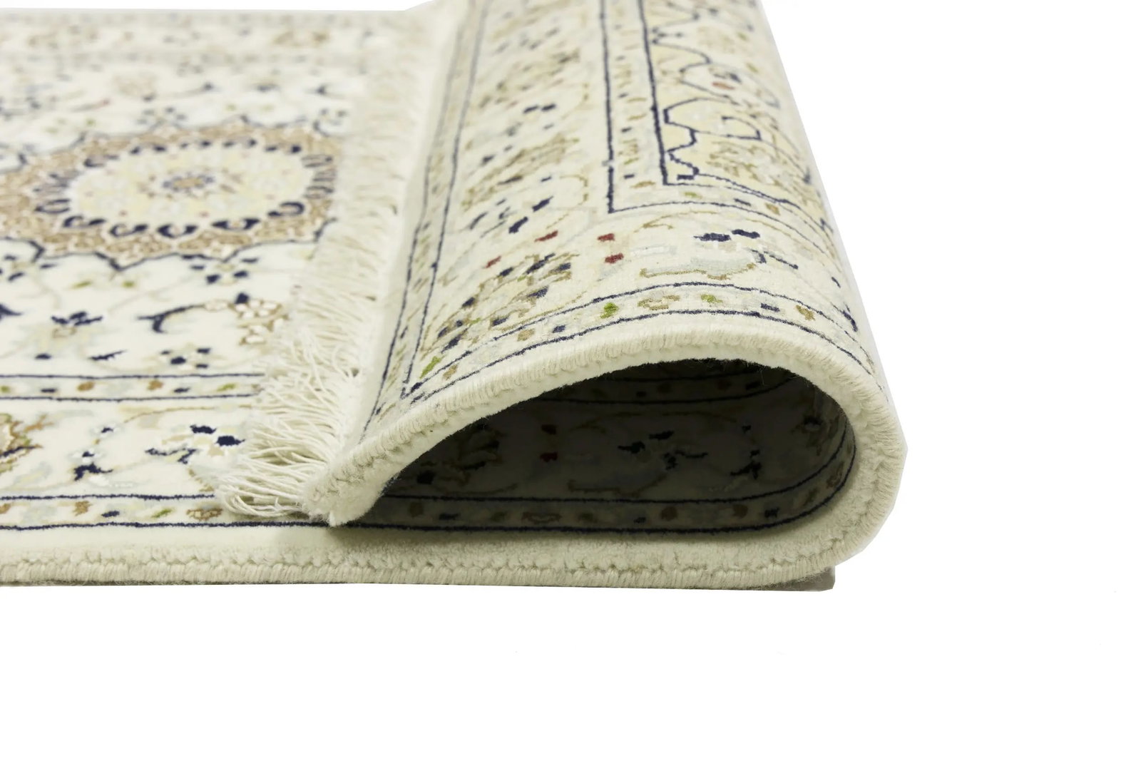 Cream Floral 3X4 Indo-Nain Oriental Rug - 15