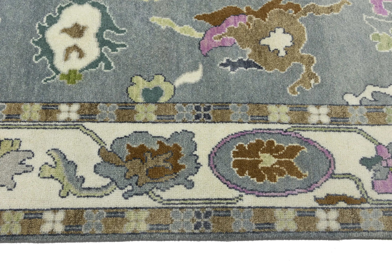 Floral Colorfast 8X10 Oushak Chobi Oriental Rug - 12