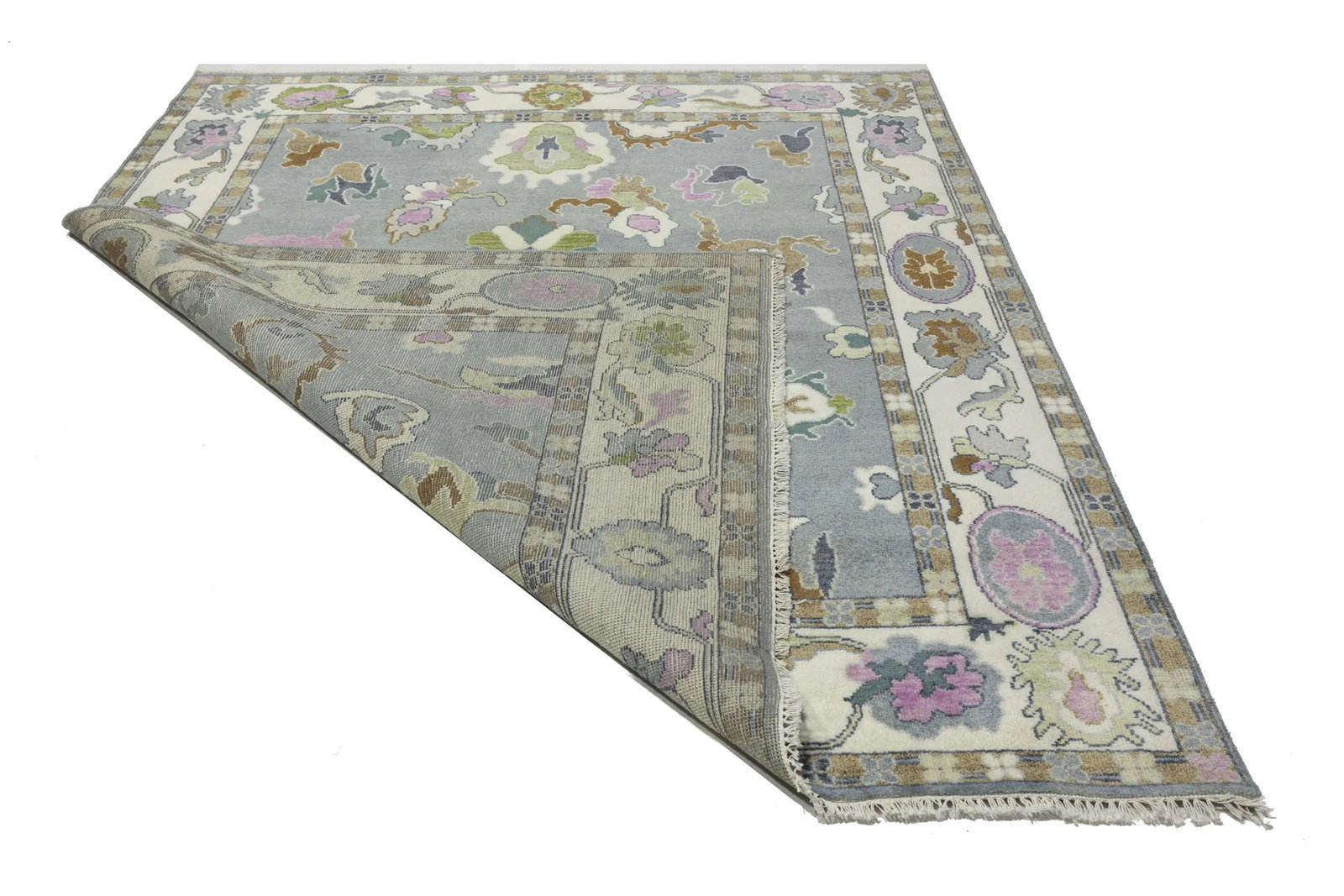 Floral Colorfast 8X10 Oushak Chobi Oriental Rug - 18