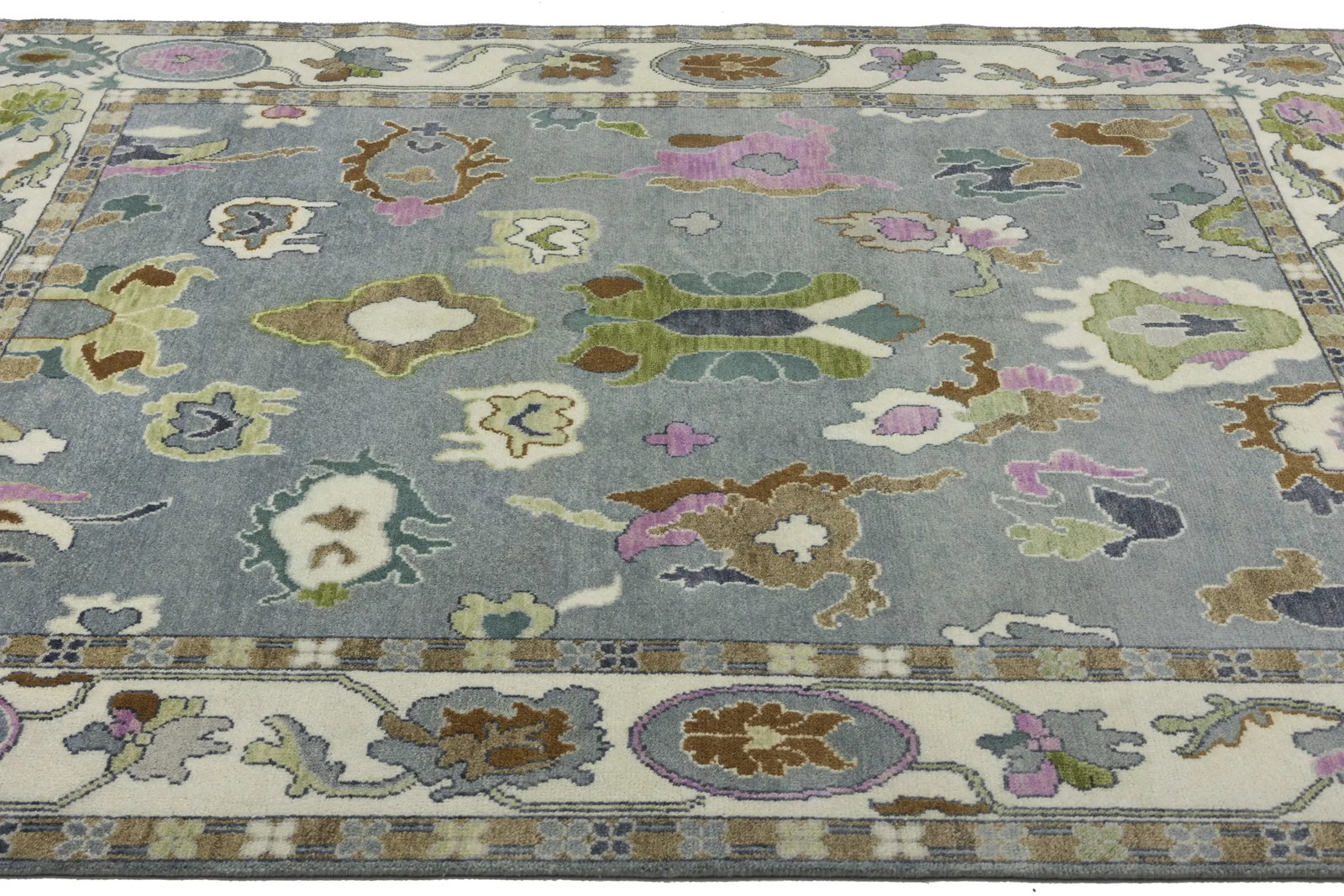 Floral Colorfast 8X10 Oushak Chobi Oriental Rug - 8