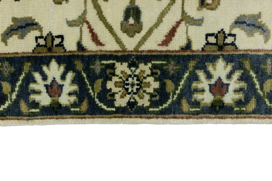 Cream Floral Osh Chobi 2'6X12 Peshawar Oriental Runner Rug - 11