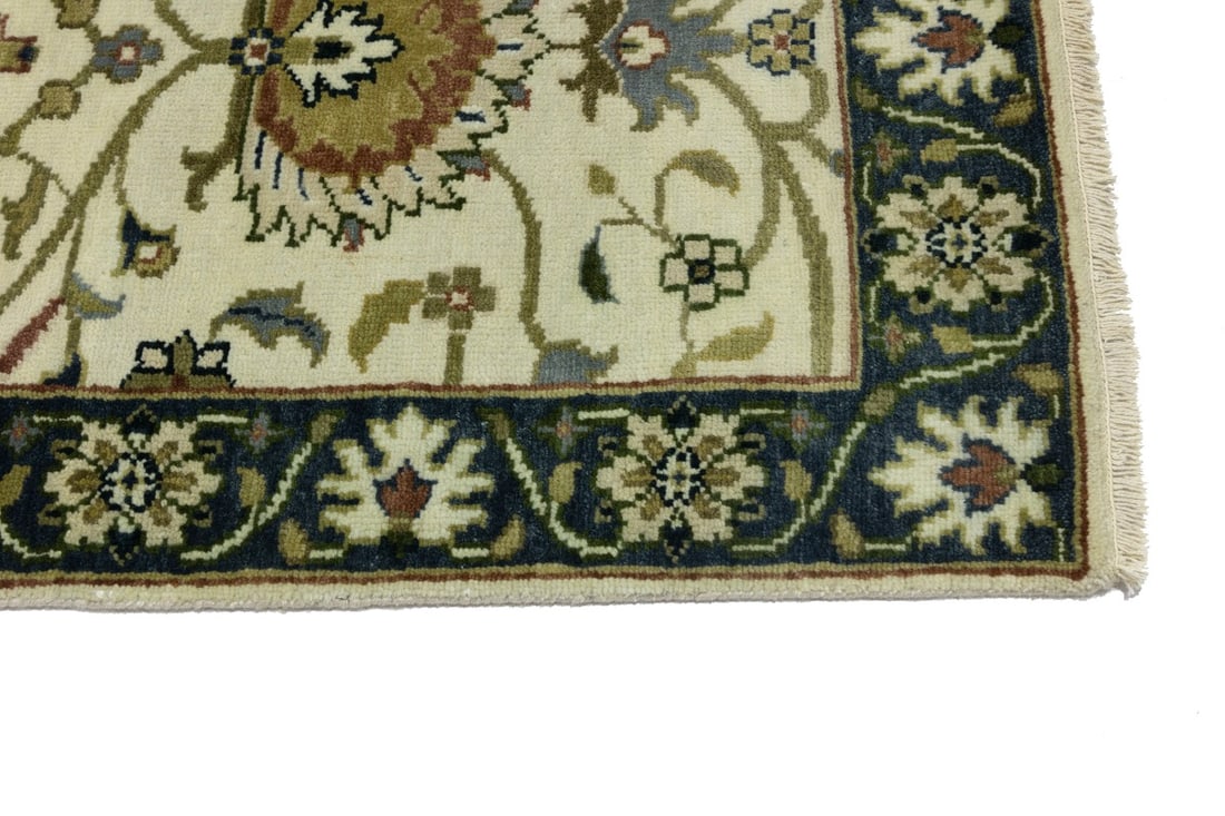 Cream Floral Osh Chobi 2'6X12 Peshawar Oriental Runner Rug - 12