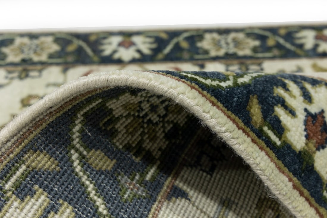 Cream Floral Osh Chobi 2'6X12 Peshawar Oriental Runner Rug - 16