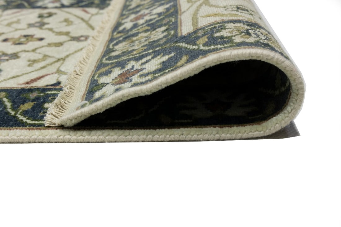Cream Floral Osh Chobi 2'6X12 Peshawar Oriental Runner Rug - 17