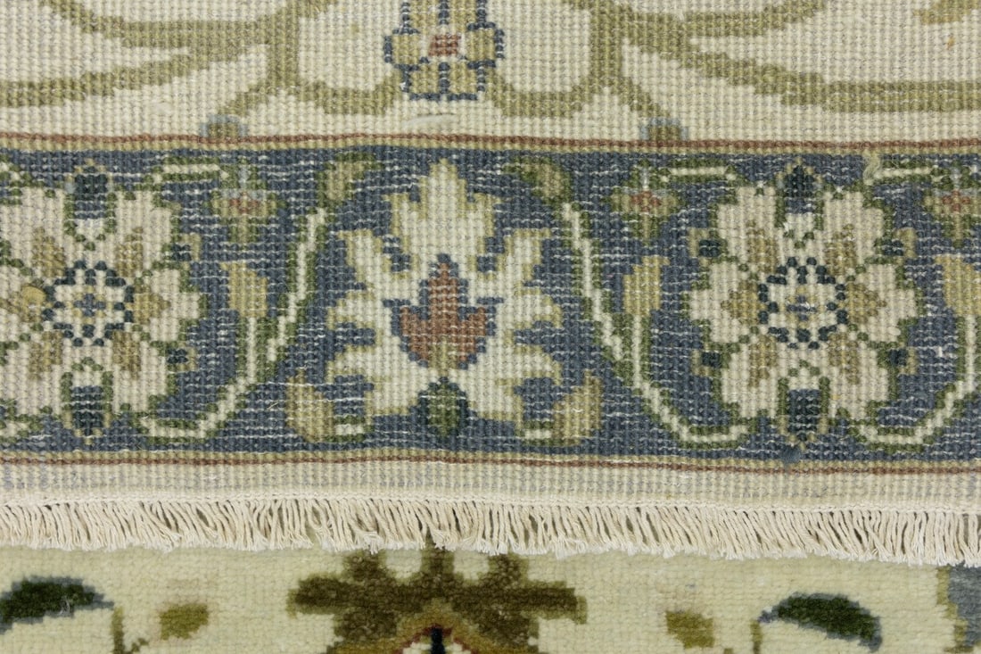 Cream Floral Osh Chobi 2'6X12 Peshawar Oriental Runner Rug - 19