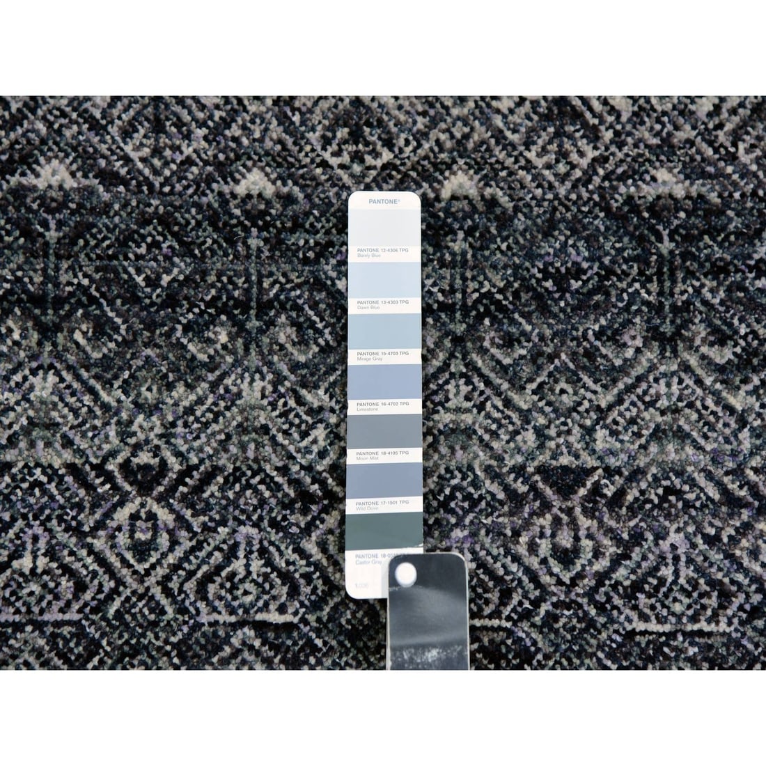 Hale Navy Gray Kohinoor Plush Wool Hand Knotted Runner Oriental Rug - 4