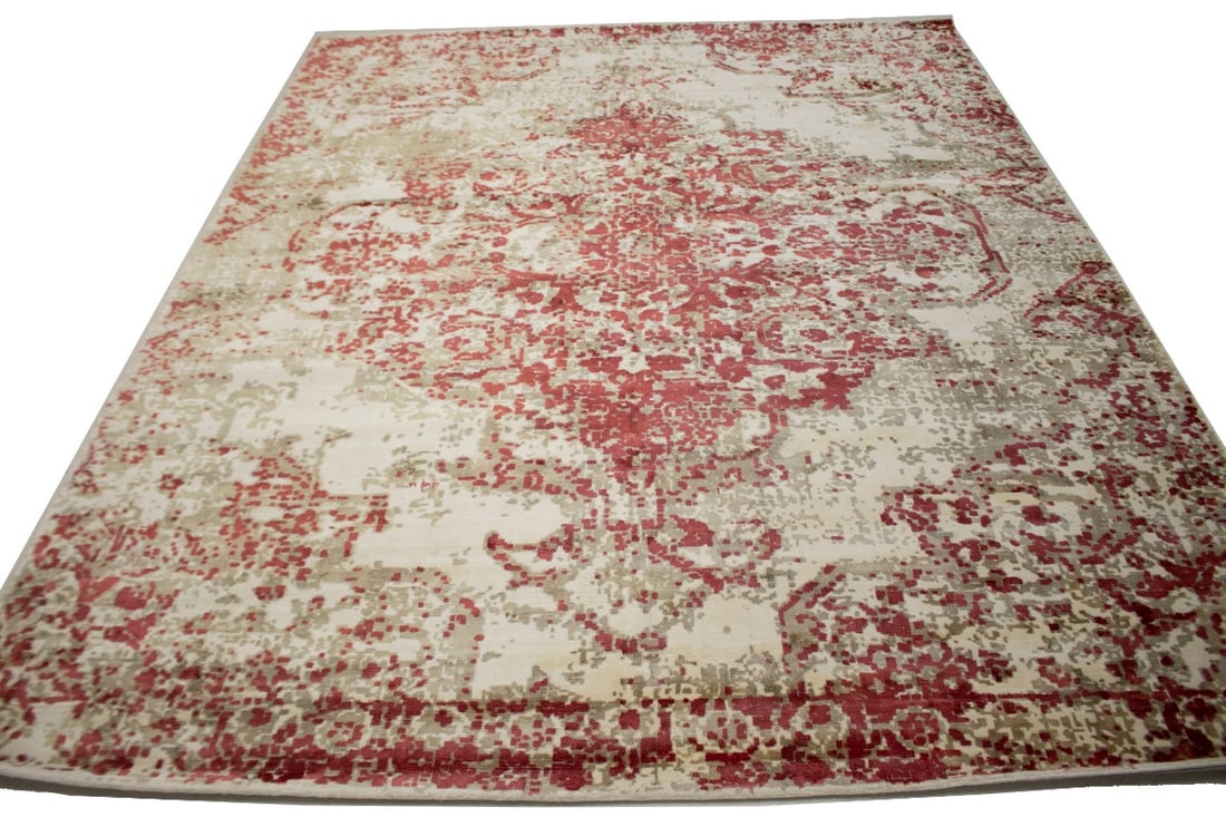 Distressed Floral Modern 8X10 Hand-Loomed Rug - 13