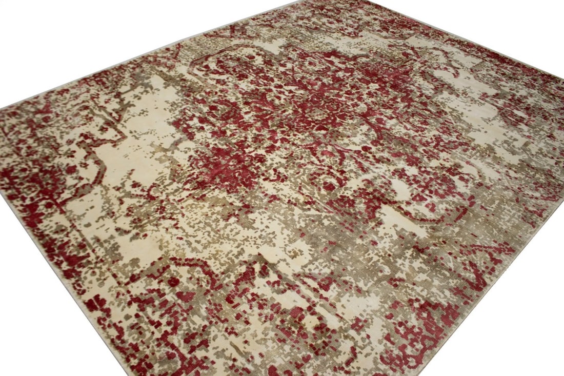 Distressed Floral Modern 8X10 Hand-Loomed Rug - 4