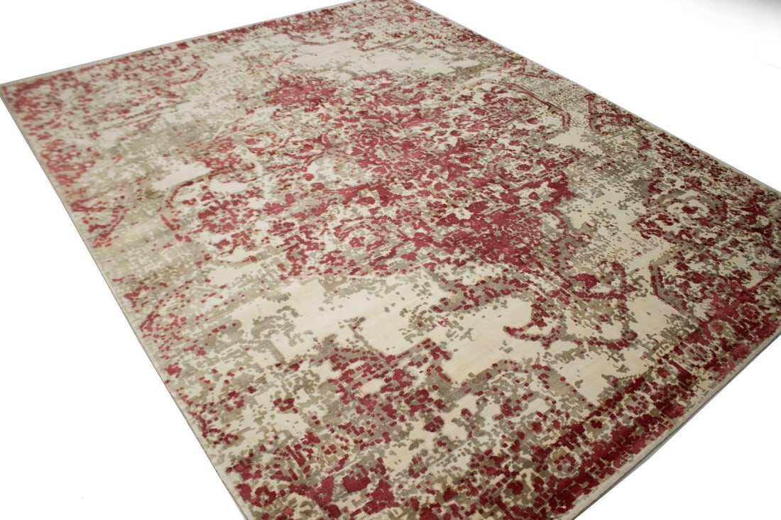 Distressed Floral Modern 8X10 Hand-Loomed Rug - 5