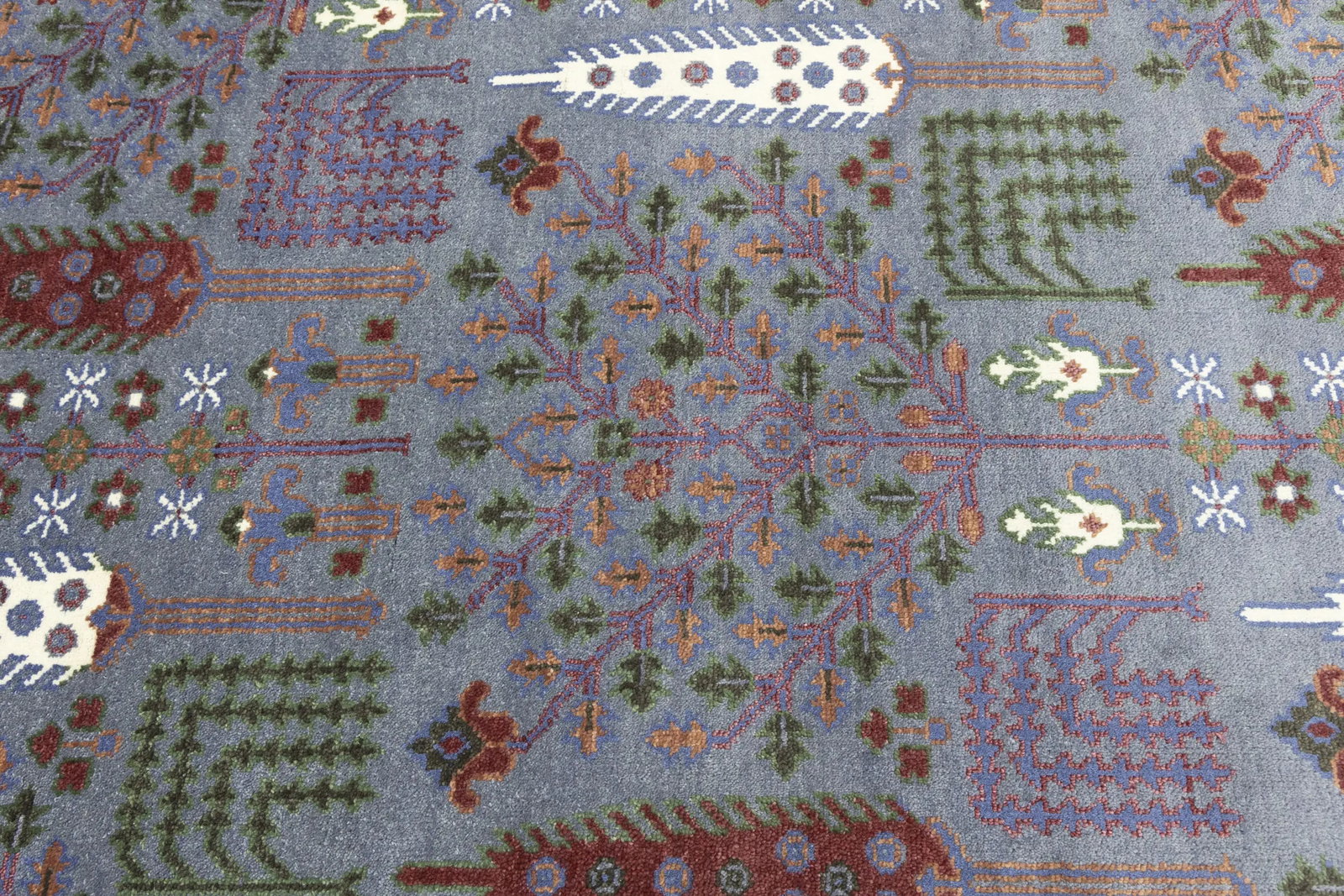 Gray Floral 9X12 Tree of Life Chobi Oriental Rug - 11