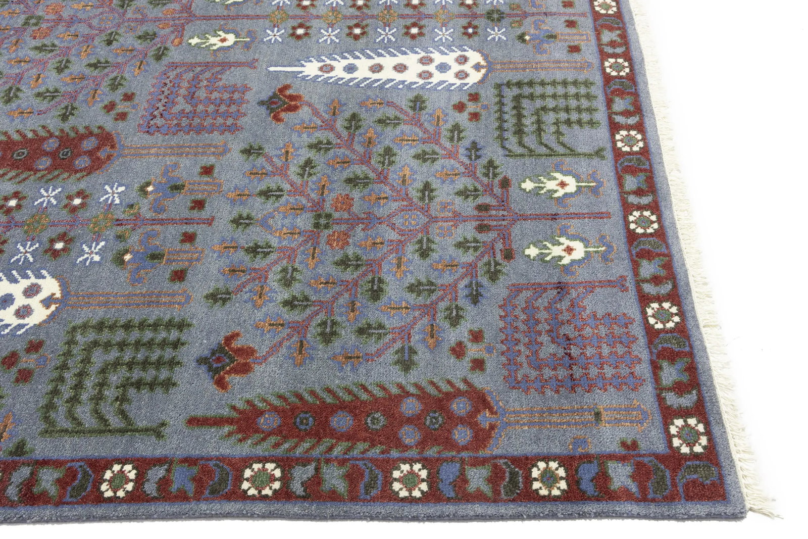 Gray Floral 9X12 Tree of Life Chobi Oriental Rug - 13