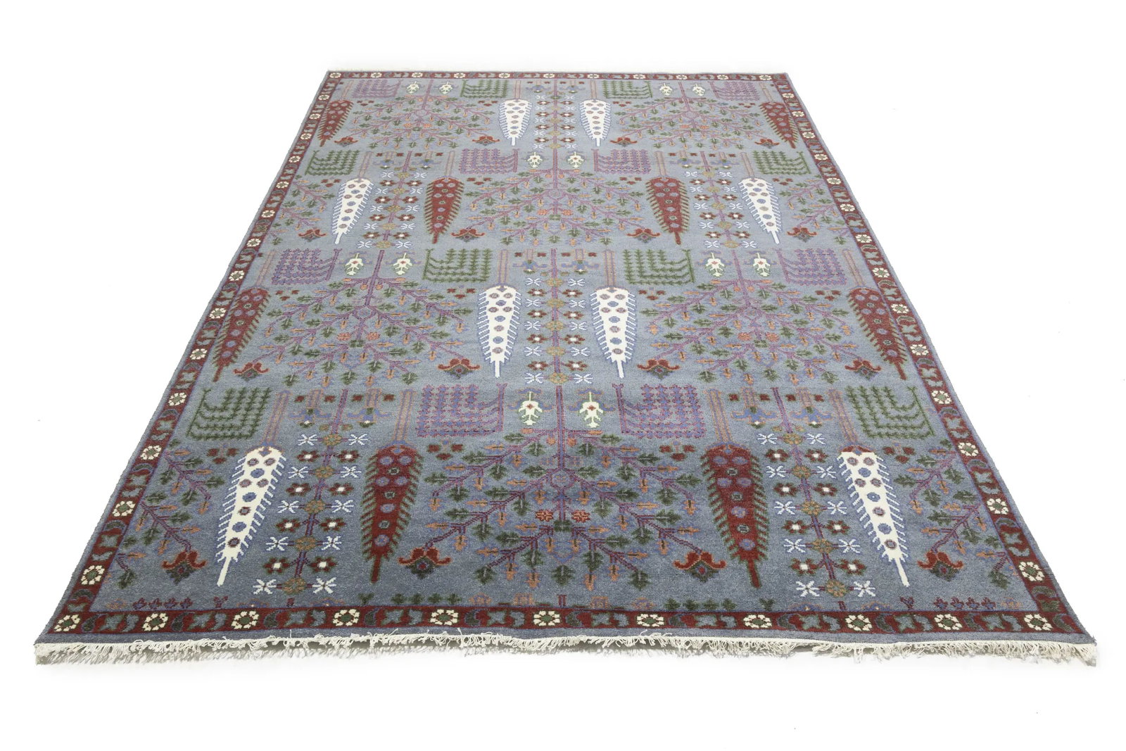 Gray Floral 9X12 Tree of Life Chobi Oriental Rug - 5