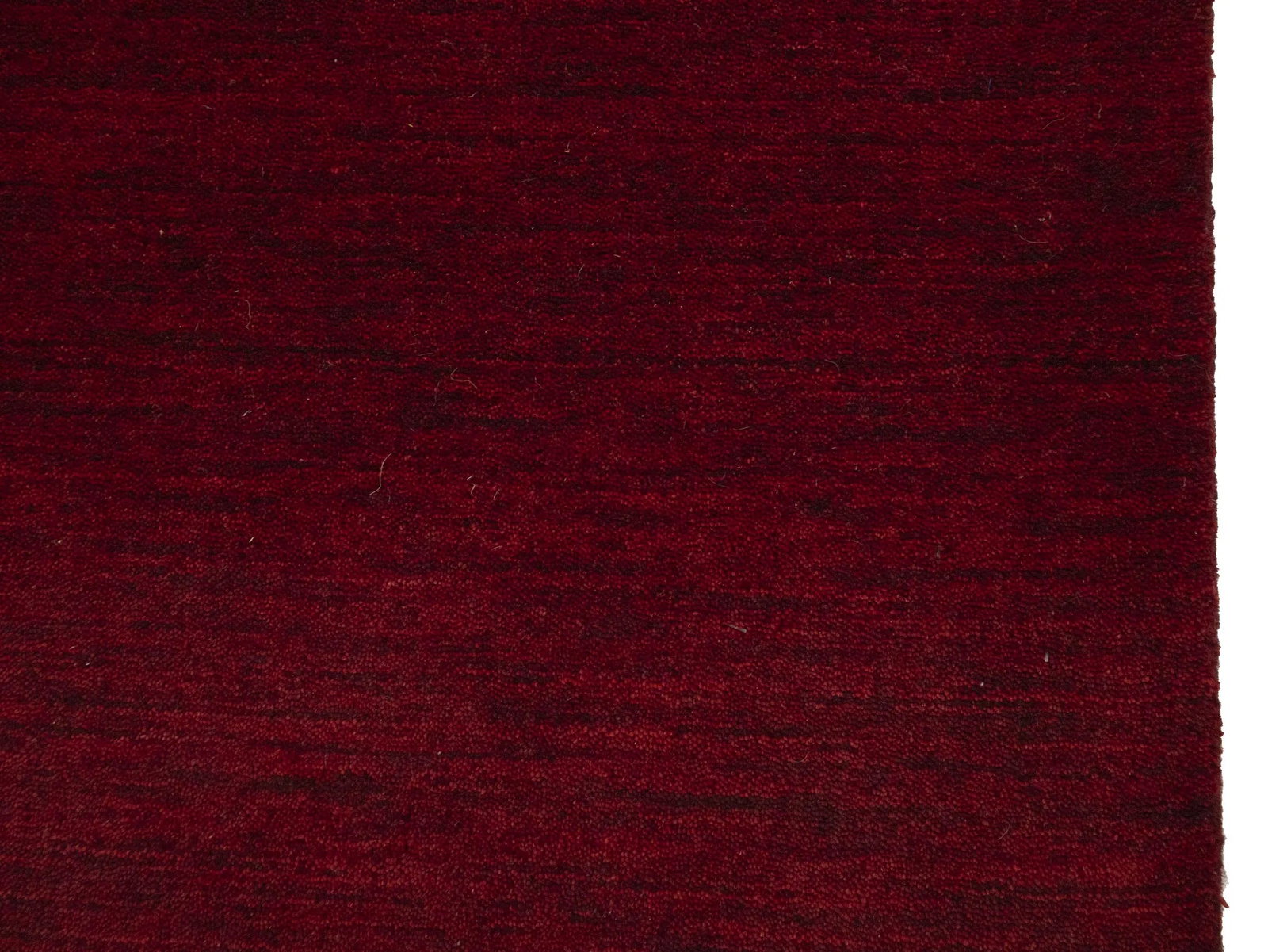 Maroon Red Modern Solid 3X10 Gabbeh Oriental Runner Rug - 10