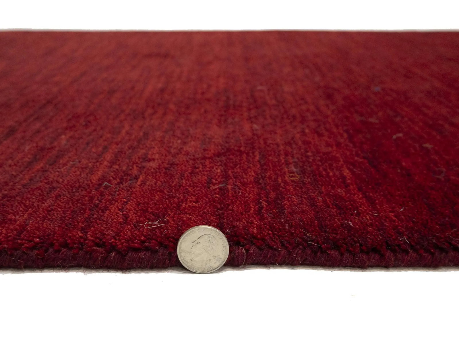 Maroon Red Modern Solid 3X10 Gabbeh Oriental Runner Rug - 11