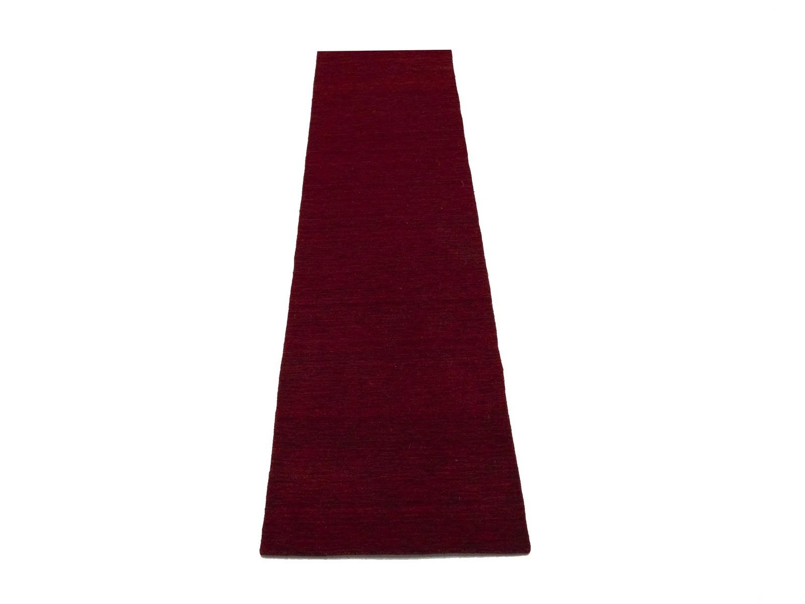 Maroon Red Modern Solid 3X10 Gabbeh Oriental Runner Rug - 3