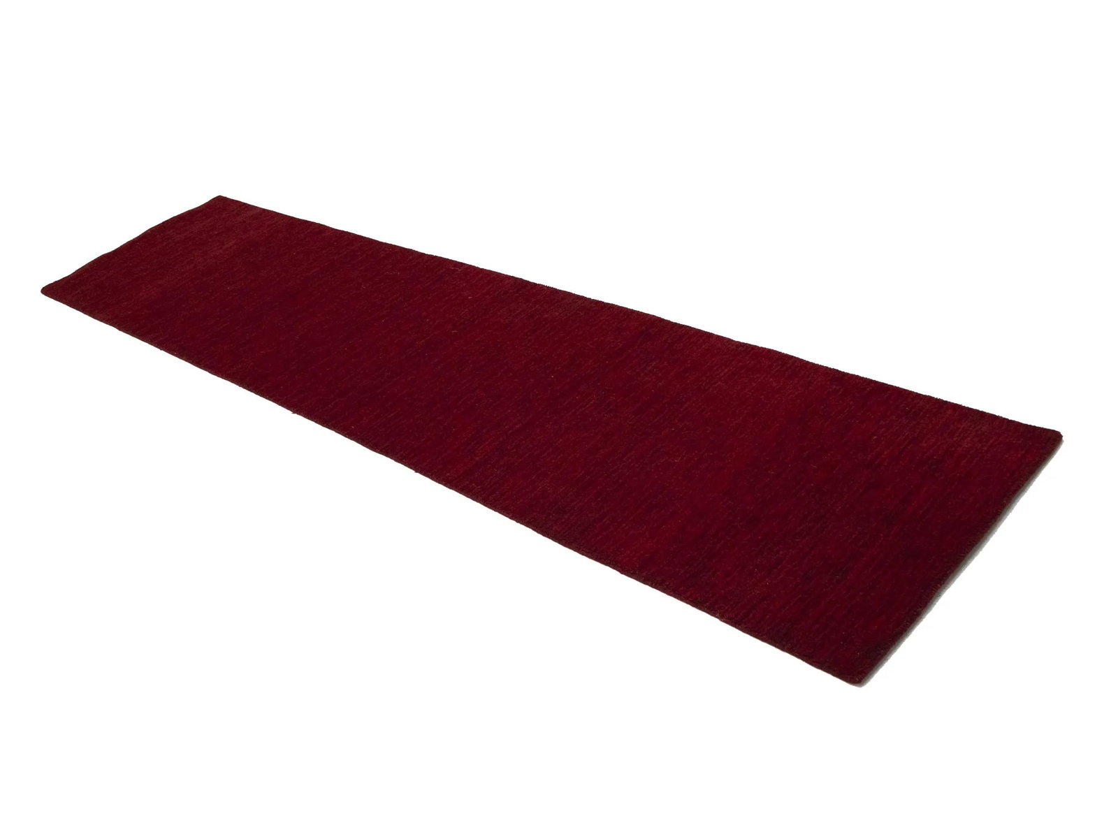 Maroon Red Modern Solid 3X10 Gabbeh Oriental Runner Rug - 4