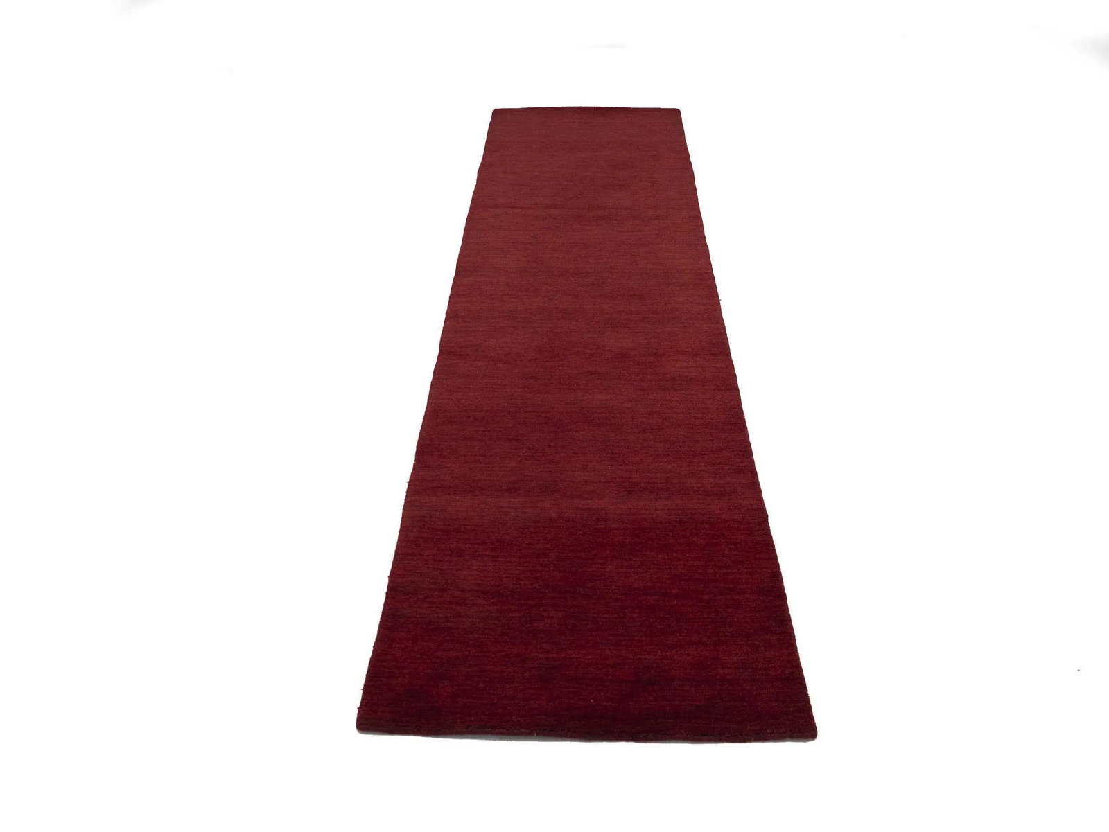 Maroon Red Modern Solid 3X10 Gabbeh Oriental Runner Rug - 6