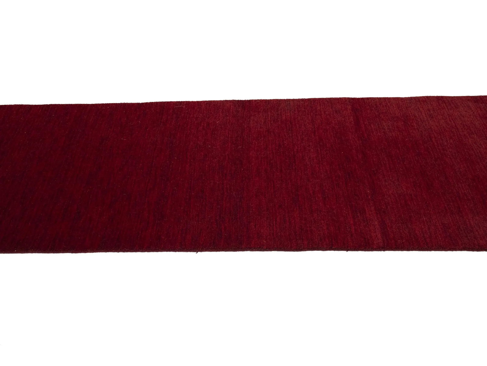 Maroon Red Modern Solid 3X10 Gabbeh Oriental Runner Rug - 7