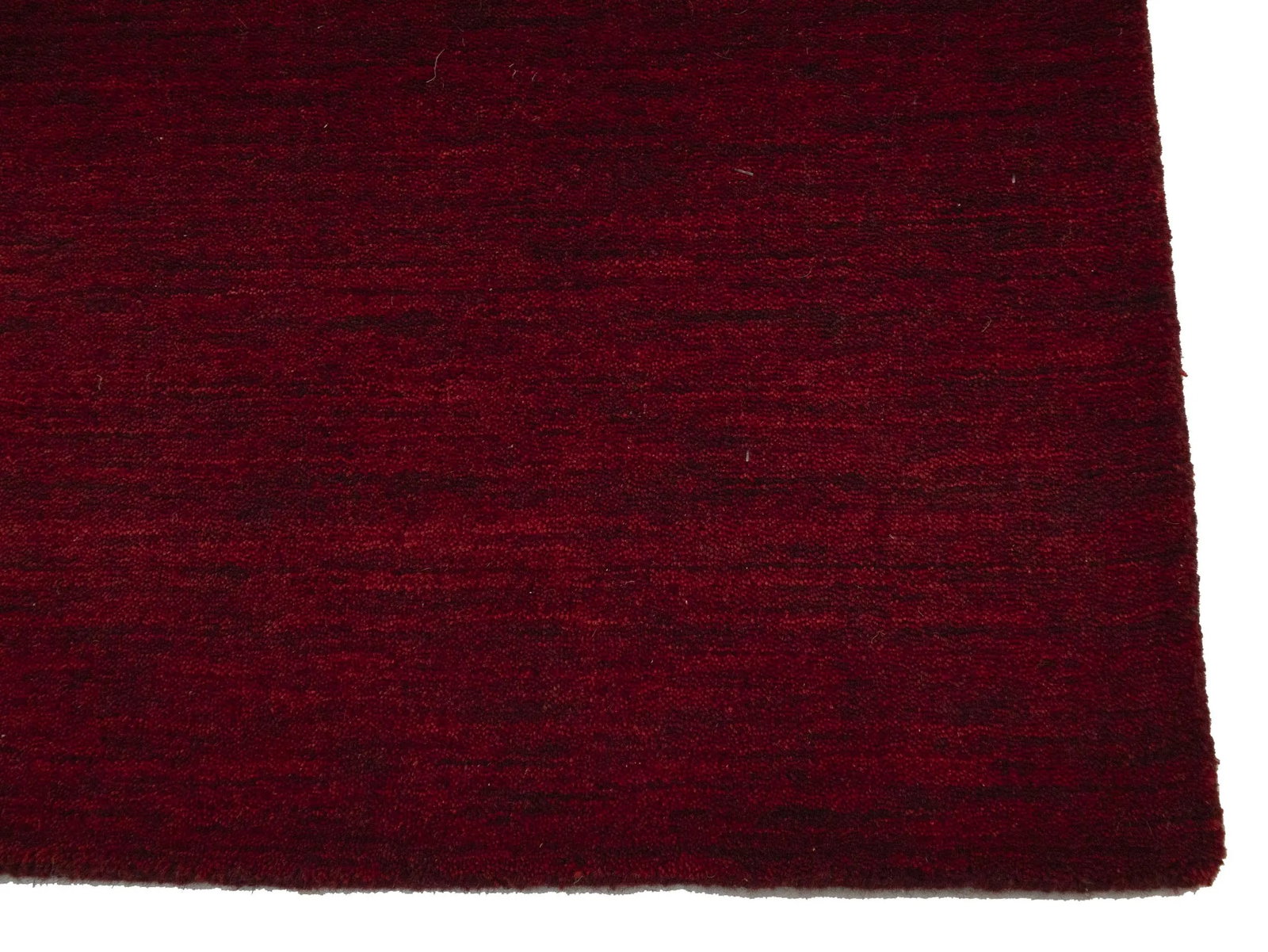 Maroon Red Modern Solid 3X10 Gabbeh Oriental Runner Rug - 9