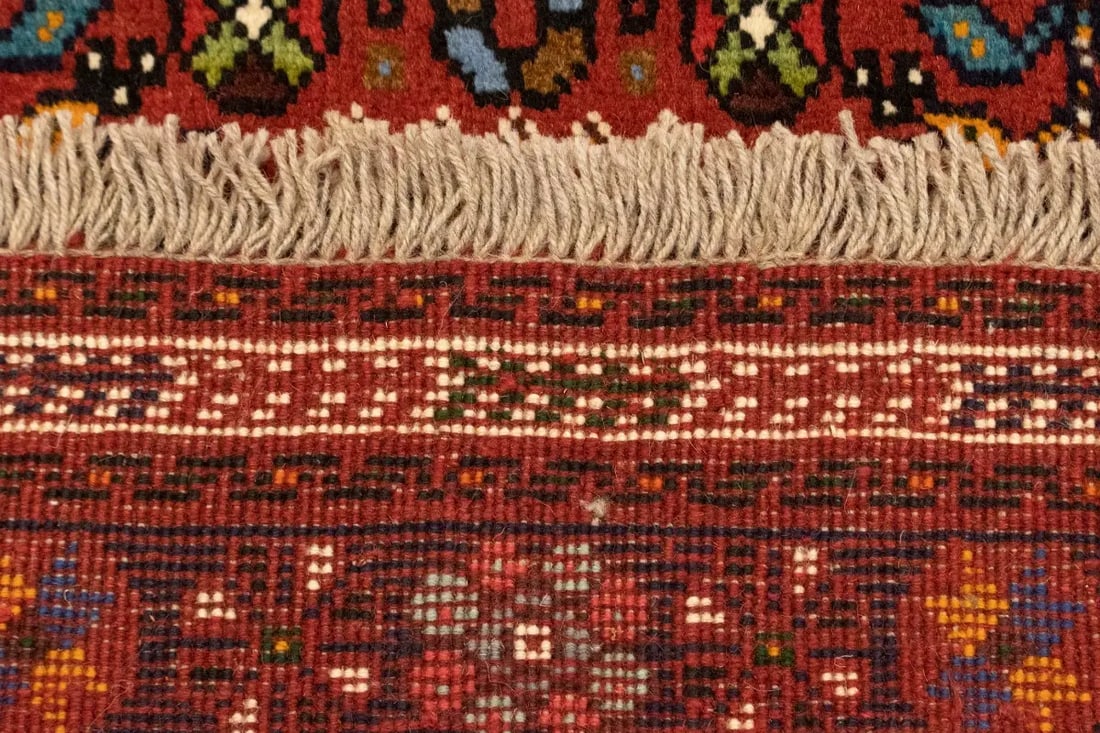 Red Tribal 3'5X5 Shiraz Persian Rug - 19