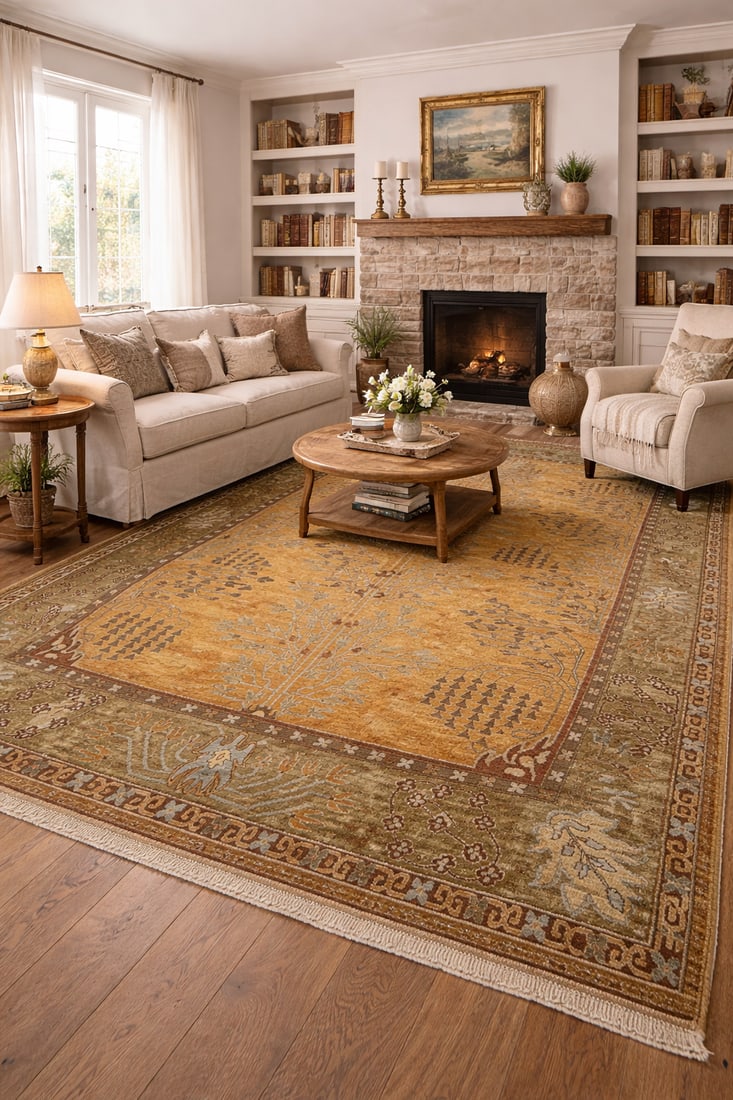 Cream Gold Tribal 8X10 Afghan Herati Oriental Rug - 2