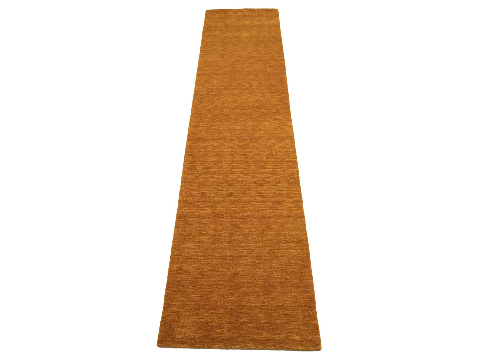 Orange Modern Solid 3X12 Gabbeh Oriental Runner Rug - 3