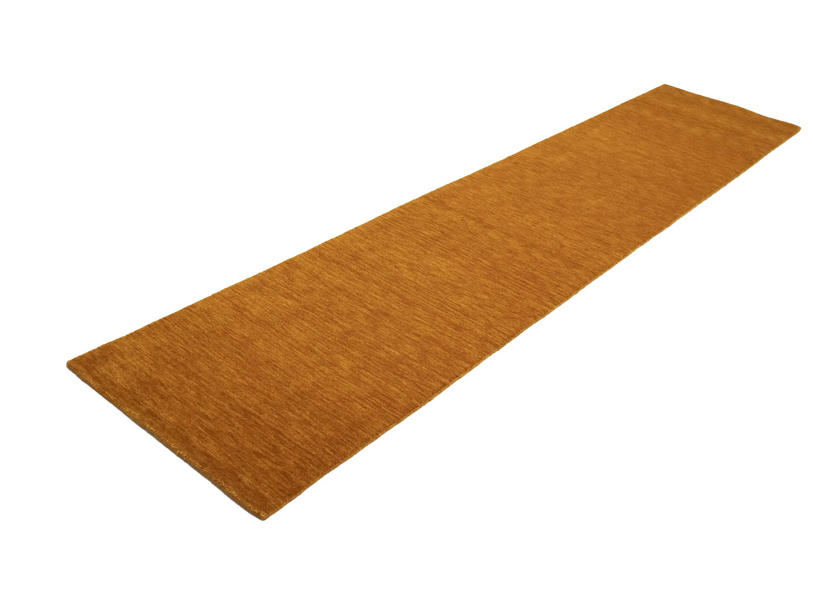 Orange Modern Solid 3X12 Gabbeh Oriental Runner Rug - 6