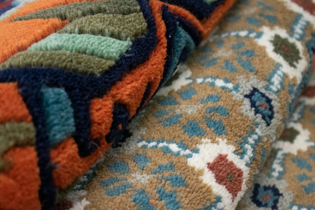 Orange Geometric 6X9 Chinese Style Oriental Rug - 16