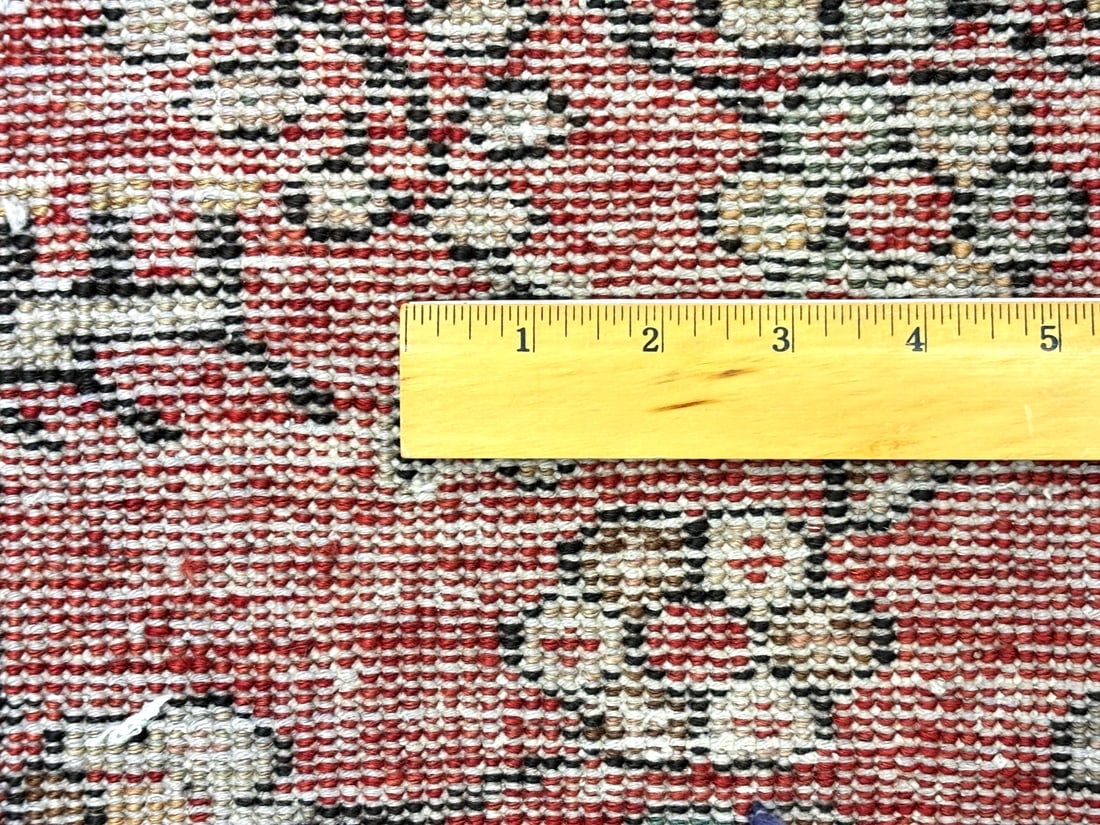 Persian Lilihan Hand-Knotted Wool Rug, Red Tribal, 3'6" x 4'10" - 8