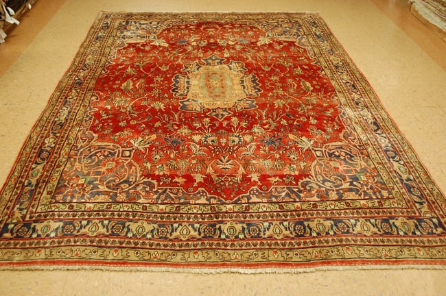 Persian BIJAR RUG 7.3 x 10.3: Title: Persian BIJAR RUG 7.3 x 10.3 Description:OLD,ANTIQUE VERY FINE KURK WOOL Persian BIJAR ORIENTAL RUG. Detailed floral design with many wonderful colors with Fine kurk wool woven on cotton