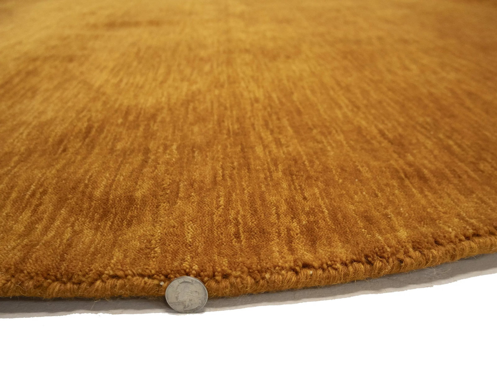 Orange Modern Solid 6X6 Gabbeh Oriental Round Rug - 10