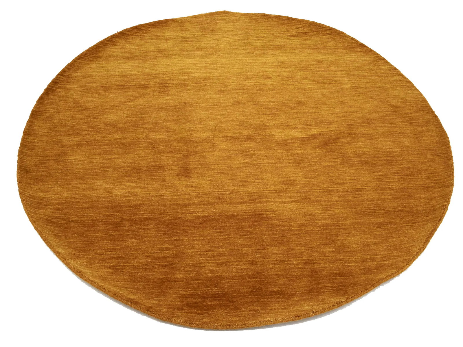 Orange Modern Solid 6X6 Gabbeh Oriental Round Rug - 3