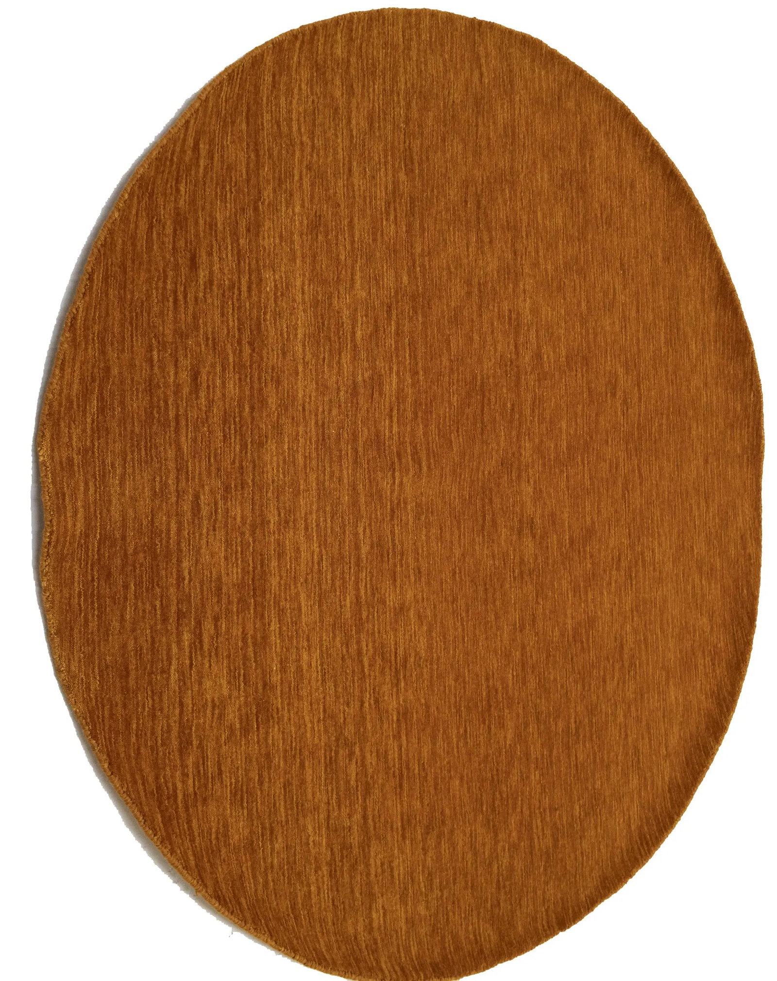 Orange Modern Solid 6X6 Gabbeh Oriental Round Rug - 5