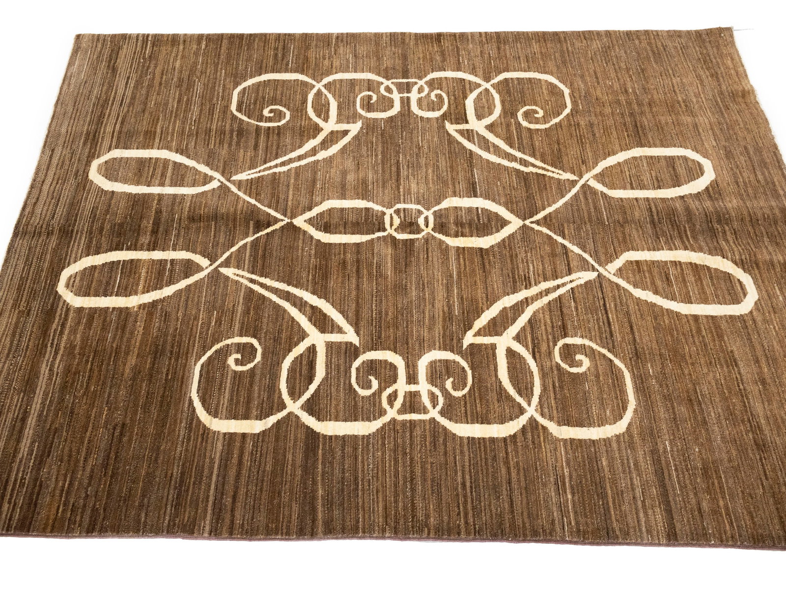 Brown Pictorial 4'9X6'4 Afghan Gabbeh Oriental Rug - 3