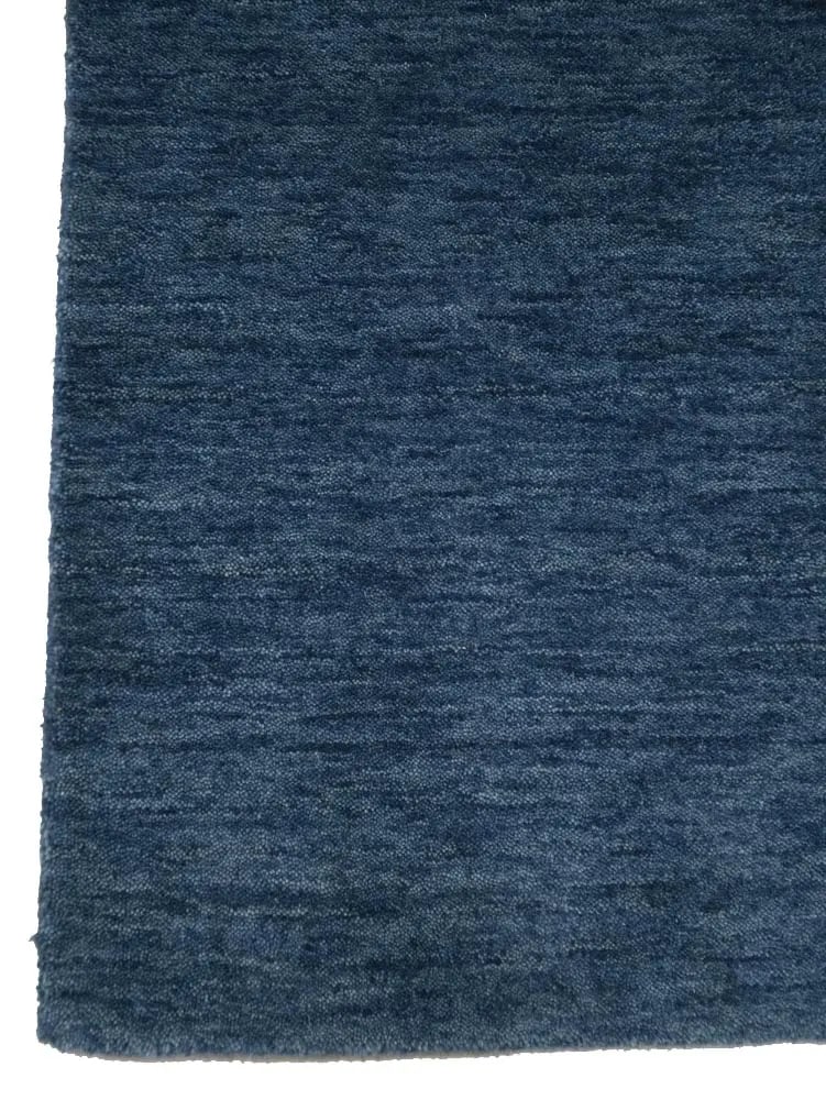 Steel Blue Modern Solid 3X8 Gabbeh Oriental Runner Rug - 11