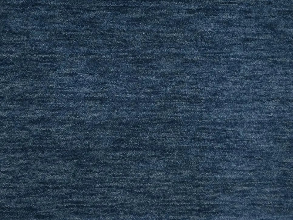 Steel Blue Modern Solid 3X8 Gabbeh Oriental Runner Rug - 8