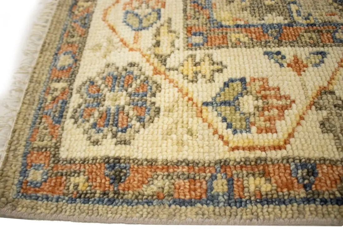 Cream/Beige Tribal 6X9 Heriz Serapi Oriental Rug - 14