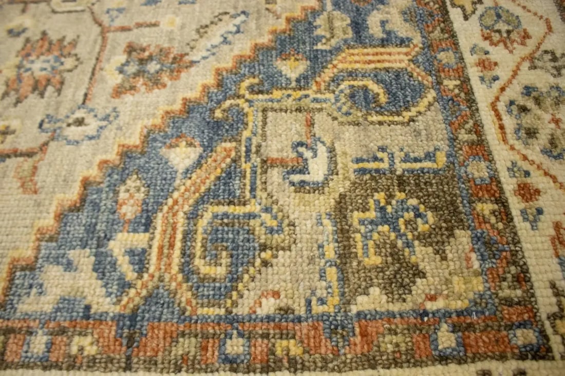 Cream/Beige Tribal 6X9 Heriz Serapi Oriental Rug - 15