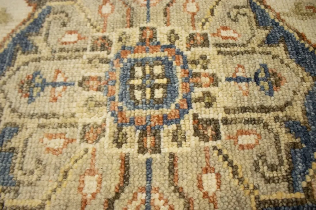 Cream/Beige Tribal 6X9 Heriz Serapi Oriental Rug - 8