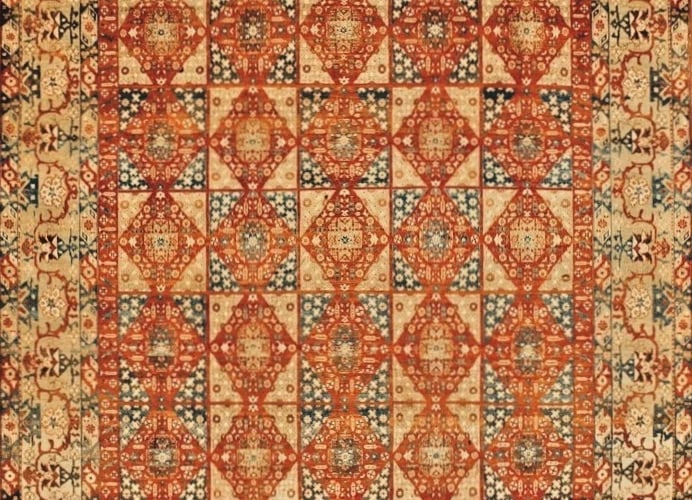 Hand Knotted Mamluk Geometric Oriental Area Rug Wool Carpet 10'1" x 14'2" - 3