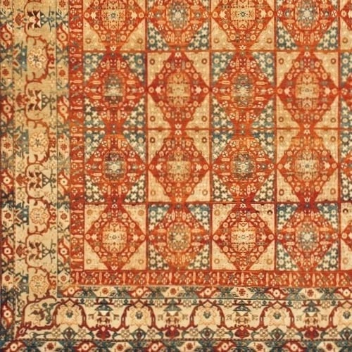 Hand Knotted Mamluk Geometric Oriental Area Rug Wool Carpet 10'1" x 14'2" - 5