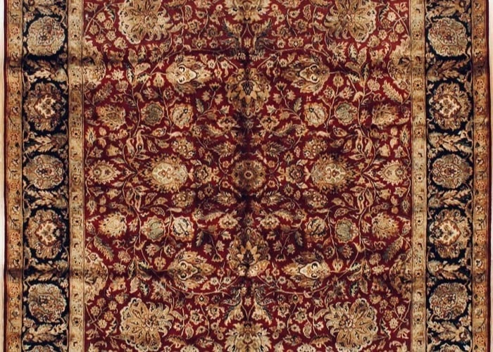 Hand Knotted Jaipur Red Navy Wool Oriental Area Rug Carpet 8' x 10' - 3