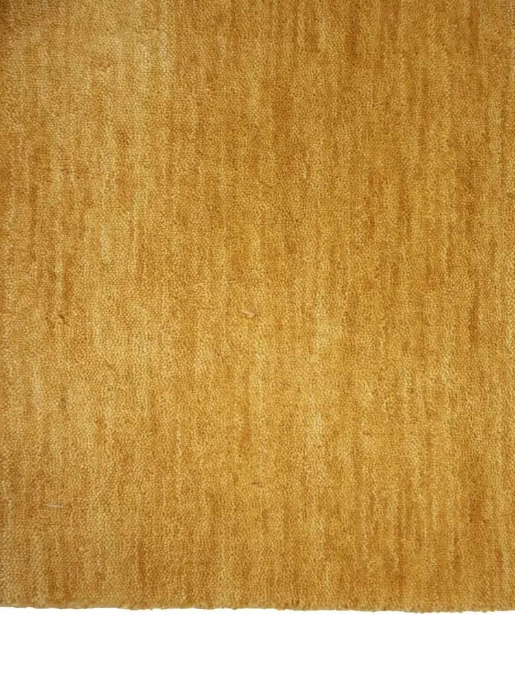 Golden Peach Modern Solid 4X6 Gabbeh Oriental Rug - 11