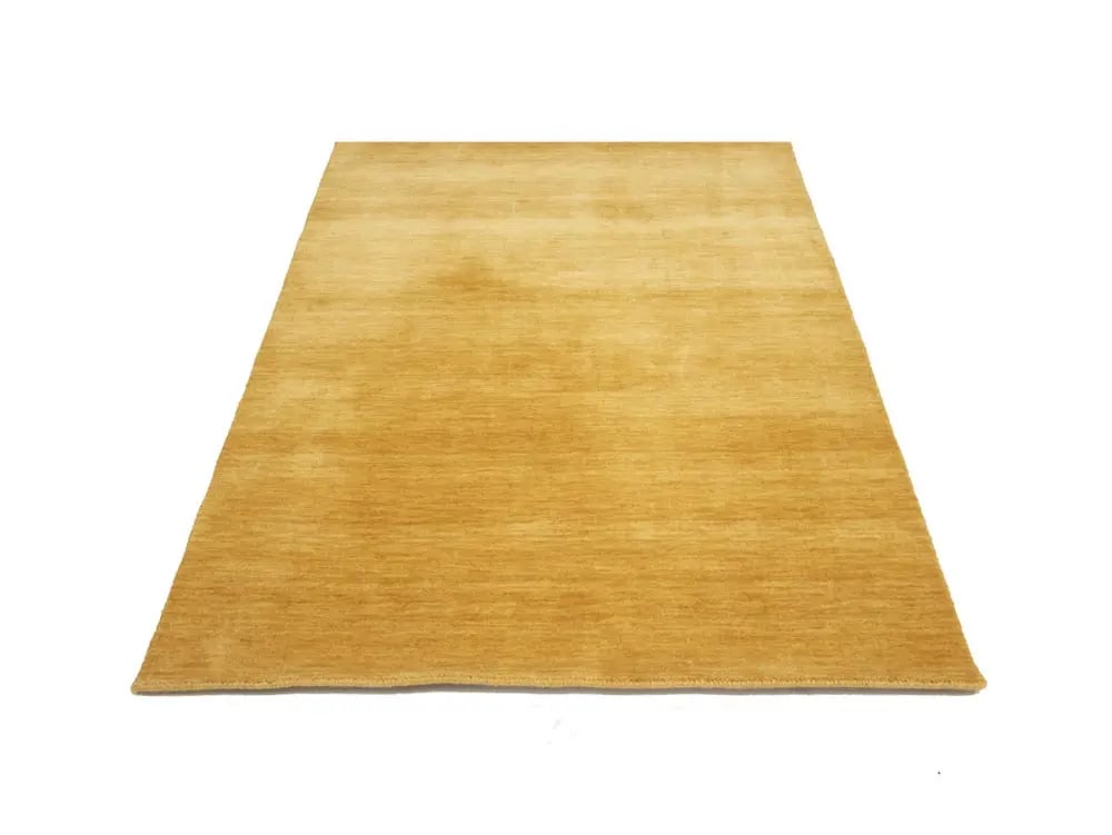 Golden Peach Modern Solid 4X6 Gabbeh Oriental Rug - 5
