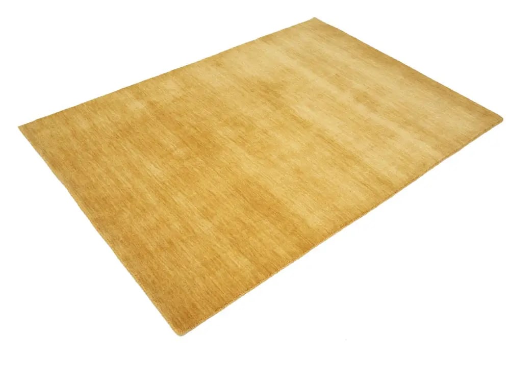Golden Peach Modern Solid 4X6 Gabbeh Oriental Rug - 6