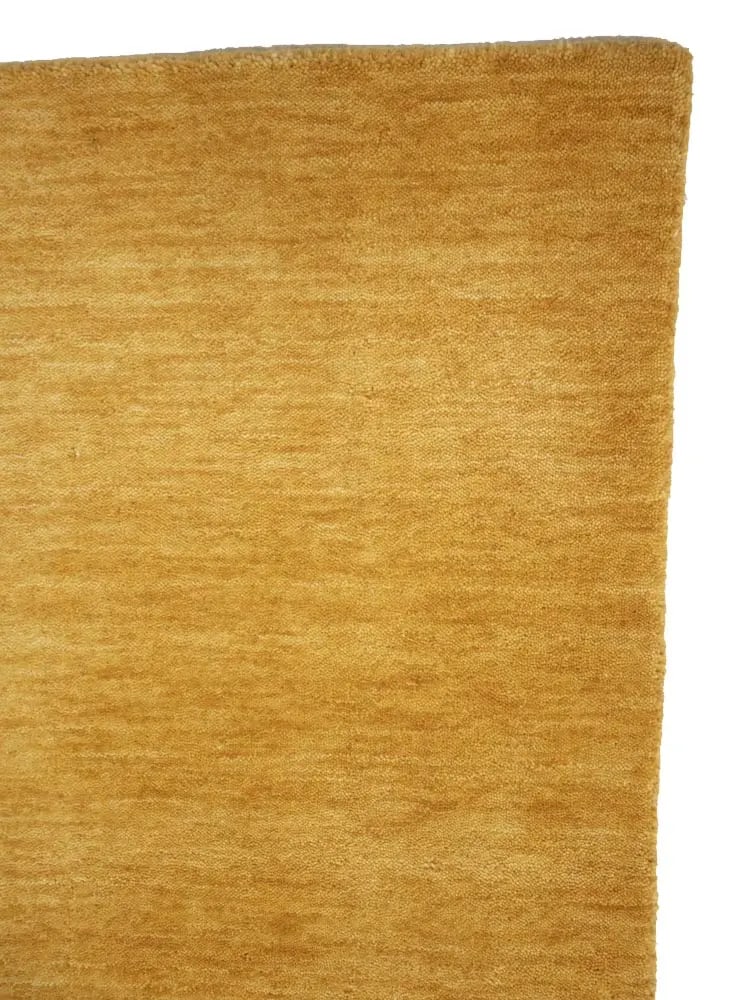 Golden Peach Modern Solid 4X6 Gabbeh Oriental Rug - 9