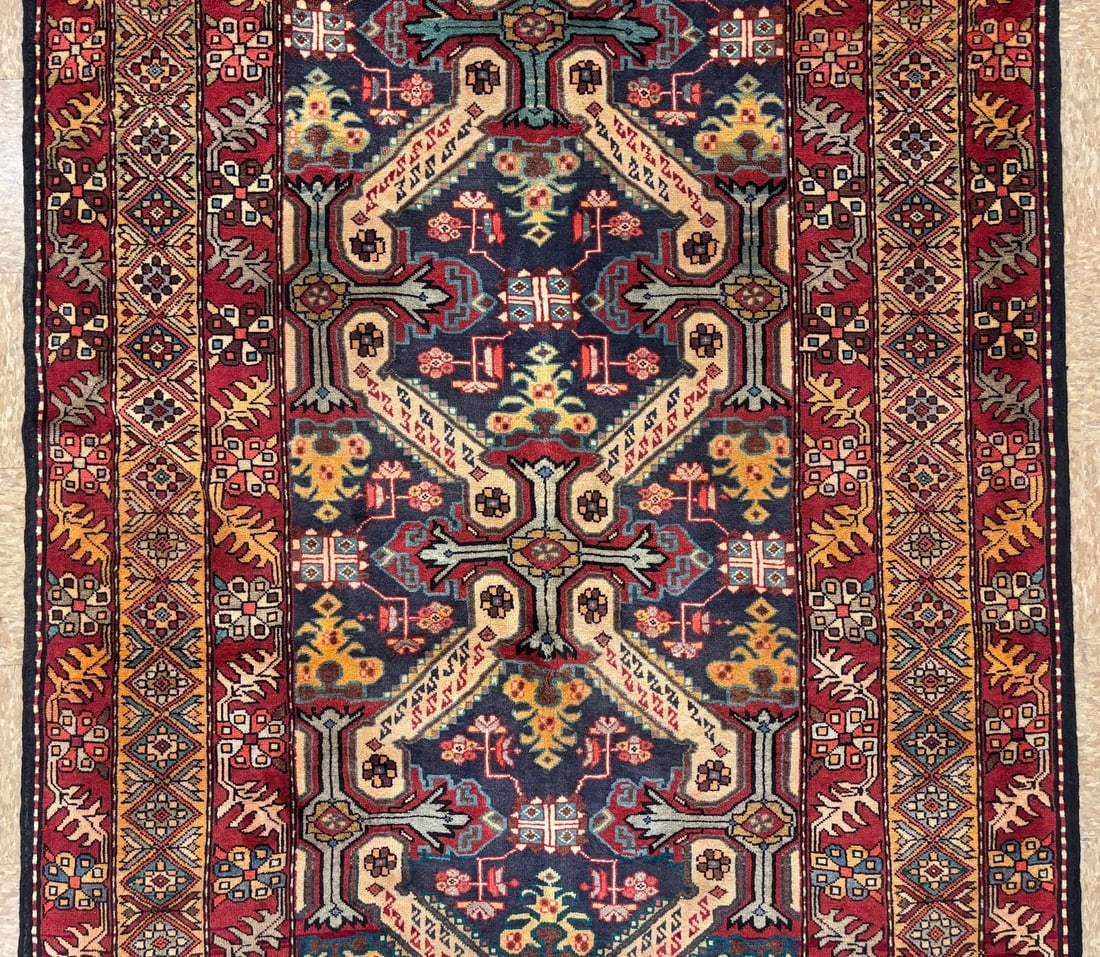 Hand Knotted Persian Azarbaijan Tribal Wool Oriental Area Rug 5'4" x 10'7" - 3