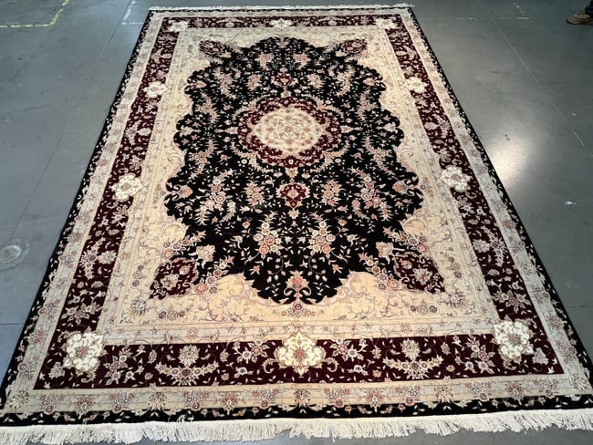 Magnificent Silk &Wool Tabriz Rug 9.6x14 - 2